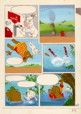 Toonder, Marten - 1 page à colorier - Marten Toonder Studio’s - Tom Poes & Heer Bommel - 1956 | Catawiki