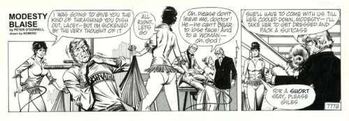 Romero, Enric Badia - 1 Original page - Modesty Blaise - Strip #7772 - The Young Mistress - 1991 | Catawiki