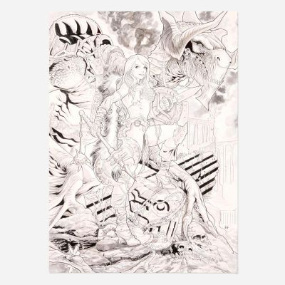 Lot 321 - Jack Jadson, Red Sonja Original Art Illustration | Landry Pop Auctions