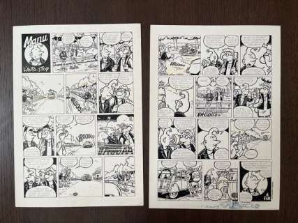 Frank Margerin & Alteau - 2 Original page - Manu - 1996 | Catawiki
