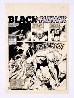 Black Hawk original artwork (1979) by Massimo Bellardinelli for 2000… | Comic Book Auctions ltd