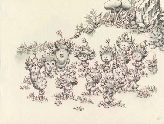 Stan Manoukian | Illustration originale - Monstre est timide - Monstre | Daniel Maghen