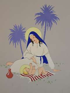 Battigelli, Marina - 1 Original colour drawing - Vergine Maria con Bambin Gesù | Catawiki
