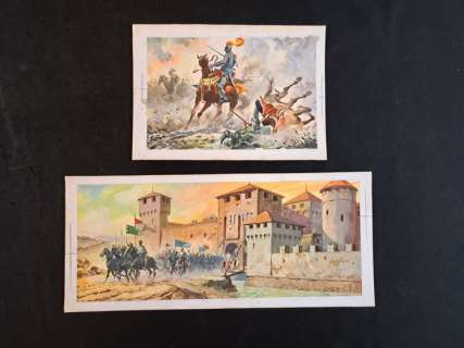 Tacconi, Fernando - 2 Original colour drawing - Guerra del Medioevo | Catawiki