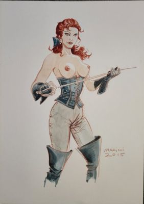 Marini, Enrico - 1 Original colour drawing - Le Scorpion - 2015 | Catawiki