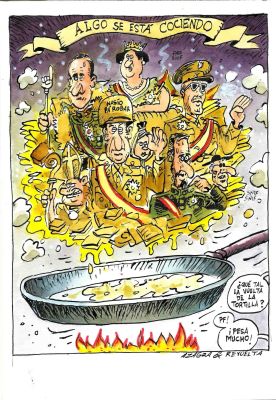 Carlos Azagra | Original drawing: Algo se esta cociendo – Azagra y Revuelta | Origin Of Comics