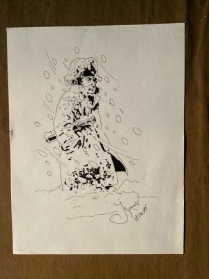 Jigounov, Youri - 1 Original drawing - “La Bataille de Waterloo et Napoléon vu par le 9e Art” - Napoléon sous la neige - 1995 | Catawiki