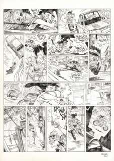 Olivier Pont | Planche originale n°63, présence de rustine en case 4 - Guajeraï - Un putain de salopard | Daniel Maghen