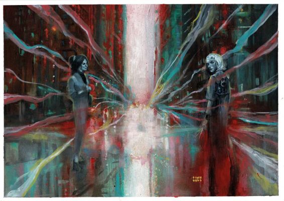 Continue Shopping | CITY BENEATH HER FEAT #3 (WRAPAROUND COVER) MARTIN SIMMONDS ORIGINAL COVER ART | Scott’s Collectables
