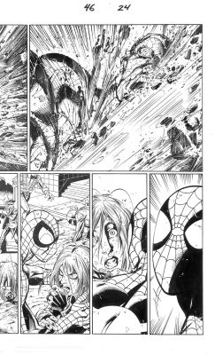 Mark Bagley & Art Thibert – Ultimate Spider-Man #46 – Double Splash Page – Tavola Originale (Pagina 24) | Love Original Art