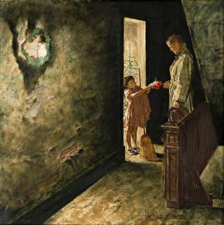 SPENCER DOUGLASS CROCKWELL (1904-1968) "’Merry Christmas,’ she said, ’And don’t be sad any more. Please.’" | Swann Galleries