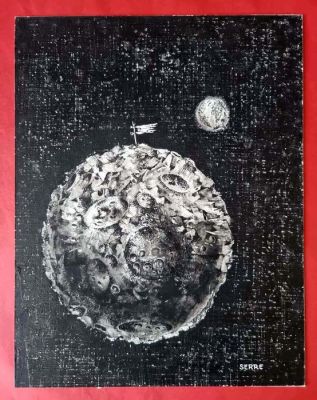 Serre, Claude - 1 Original drawing - Humour Noir - Asteroide - 1960 | Catawiki