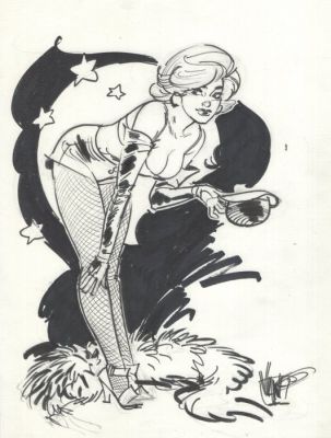 Hans van Oudenaarden - 1 Original drawing - Rhonda - 2018 | Catawiki