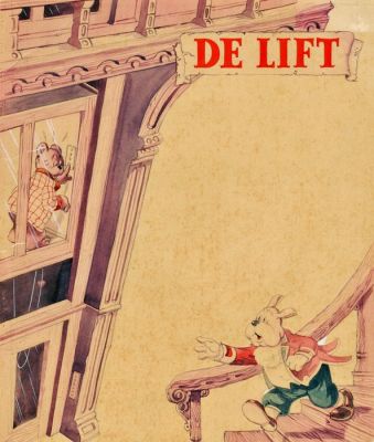 Marten Toonder Studio’s - 1 Original colour drawing - Tom Poes & Heer Bommel - Originele schildering - De Lift - gepubliceerd in Tom Poes Weekblad - 1948 | Catawiki