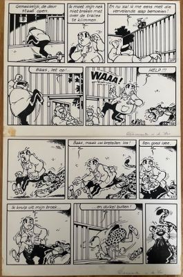 Jef Nys - 1 Original page - Jommeke - Jommeke album 47 Diamanten in de zoo (109-112) - 1971 | Catawiki