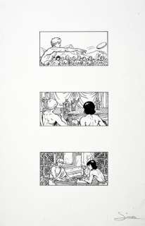 Simon, Christophe (1974) - SIMON, Christophe ALIX DANS 20 MINUTES. Encre de Chine réalisée pour 3