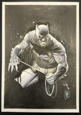 Luca Maresca - 1 Original colour drawing - Batman - Batman by Luca Maresca