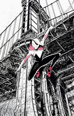 Continue Shopping | SPIDER-GWEN MARVEL SNAP SPIDER-VERSE ORIGINAL ART BY JIMBO SALGADO | Scott’s Collectables