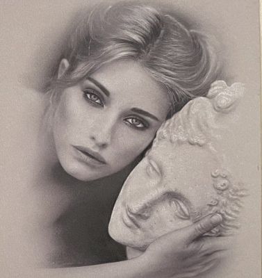 Jean-Michel Calas - 1 Original drawing - 2 Goddesses - 2016 | Catawiki