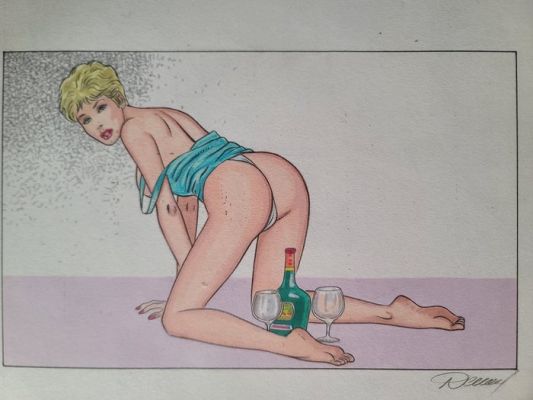 Renaud Original colour drawing - Jessica Blandy - Fin de Soirée | Catawiki