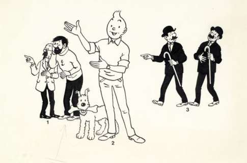 Herge  Tintin, Milou, Haddock, Tournesol Et Les Dupond/T |  | Artcurial