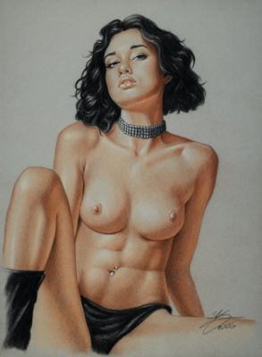 Sly - 1 Original colour drawing - Pin Up - Unbending - 2026 | Catawiki