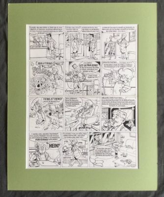 Devos, Jacques - 1 Original page - Génial Olivier - Ultra-sons?..Je rie! / Cadeautje? Barst! - 1977 | Catawiki