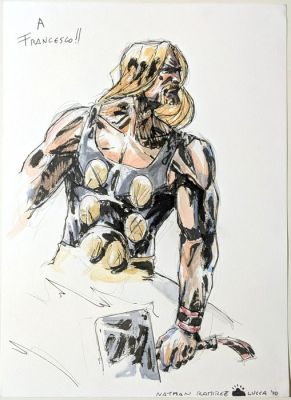 Ramirez, Nathan - 1 Original colour drawing - Thor - Original Sketch - 2010 | Catawiki