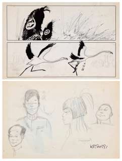 Pratt | Planche inédite à l’encre de Chine, au feutre… | Millon