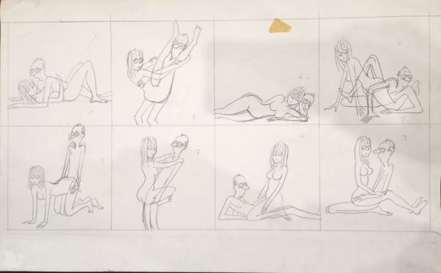 Lauzier, Gérard - 1 Original preliminary page - Les Sextraordinaires aventures de Zizi et Peter Panpan | Catawiki