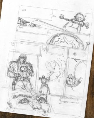 Juan Gimenez - Les Métabarons - Original Production Page with 2 Metabaron Studies - Legacy Archive | Catawiki