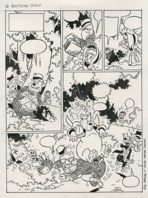 Marten Toonder Studio’s (Matena, Dick) - Originele pagina - Tom Poes & Heer Bommel - Tom Poes en de Zweefdrank - 1 Page d’origine - 1998 | Catawiki