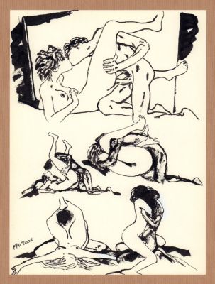 Baudoin, Edmond - 1 Original drawing - Erotique - 5 positions - 2008 | Catawiki