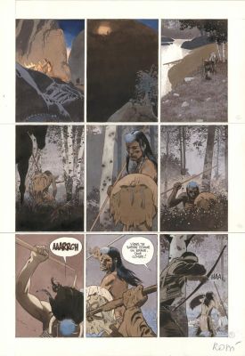 Christian Rossi | Planche originale n° 51, rustine en case n°8 - Comanche Trail | Daniel Maghen