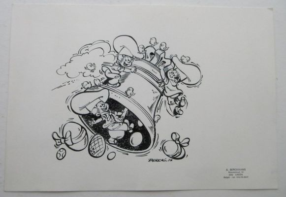Berck - 1 Original drawing - Paniflower - originele tekening De bakkertjes / Les petits boulangers - 1982 | Catawiki