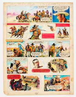 Gun Law original colour artwork (1963) by Paddy Nevin for T.V.… | Comic Book Auctions ltd