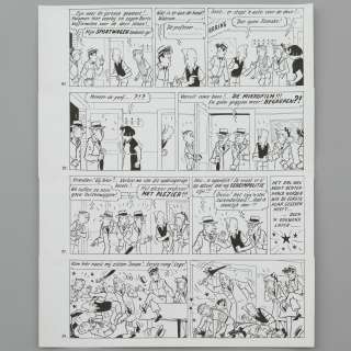 Jozef Van Hove (Pom) (1919-2014) | De Dubbel-koolzure Soda-bom. Originele tekenplaat van de 24ste pagina uit het verhaal. Totaal van 4... | Bernaerts