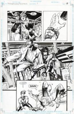 Land, Greg - NIGHTWING AND HUNTRESS #1 Half Splash | ComicConnect