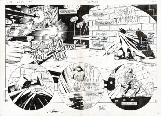 Nolan, Graham - DETECTIVE COMICS (1937-2011; 2016-) #673 Double Page Splash | ComicConnect