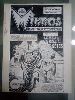 Mitton, Jean-Yves | Original plate, title page (p.1) + colour tracing paper  - Mikros issue 25  - (1984) | Catawiki