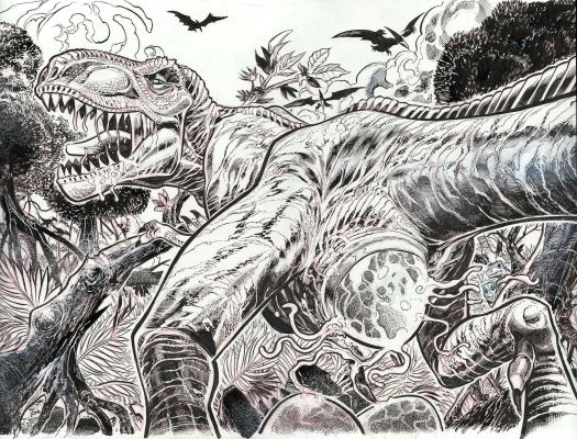Roger Bonet | Summer Sale (Ends August 31) // 5 original drawing : Other Jurassic Park – Roger | Origin Of Comics