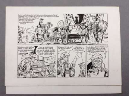 Hermann | Original "Western" plate with a Large Panel  in the First Strip  - Sitting Bull  - (1966) | Catawiki