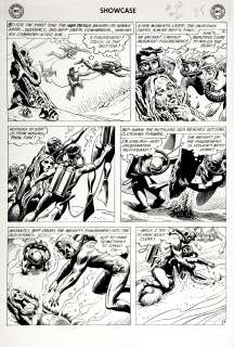Russ Heath - Showcase #29 P 7 (Pre Sea Devils #1, Full Team Great Action Page!) Large Art - 1960