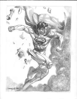 Rags Morales | Superman Tonal Pencil - Signed 2024 | Anthony’s Comic Book Art