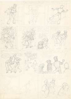 De Moor (Bob) | Barelli, crayonné de la planche n°7 de… | AZ auction