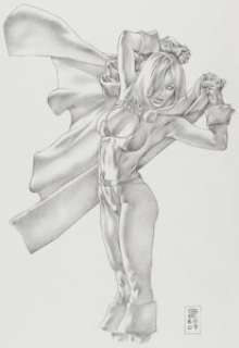 Gene Espy - Power Girl Illustration Original Art  (2009).... (Total: 2 Items)