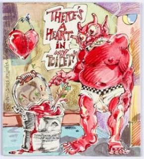 S. Clay Wilson There’s a Heart in My Toilet Illustration Original Art (c. 2000s). A founder of the Underground - | Heritage