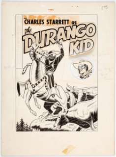 Fred Guardineer Charles Starrett as the Durango Kid #23 Cover Original Art (Magazine Enterprises, 1953). This - | Heritage