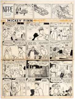 Lank Leonard Mickey Finn and Nippie Comic Strip Original Ar...