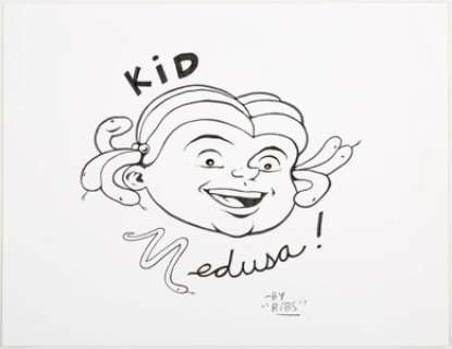 Steven Weissman (as Ribs) "Kid Medusa" Portrait Original Art (1994) The rambunctious creator of -